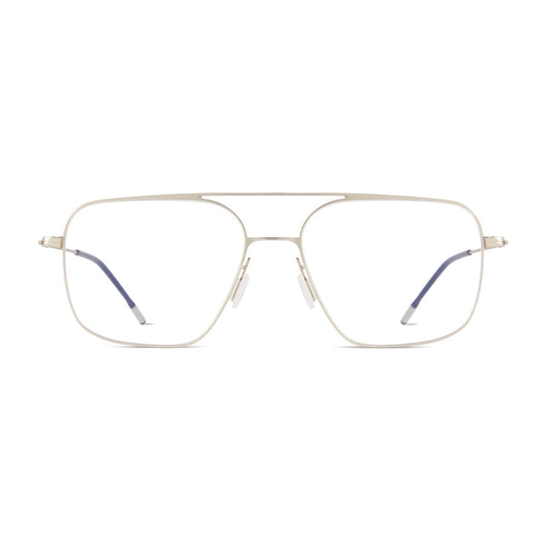 Eddie Optical / White Gold Metal & Blue - Light Lens - Shade Files
